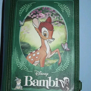LOUNGEFLY DISNEY CLASSIC BOOKS BAMBI COVERTIBLE CROSS BODY BAG RARE NWT